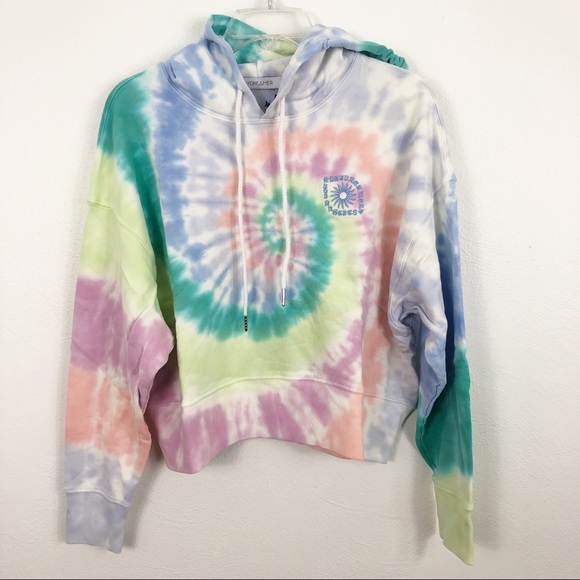 Daydreamer LA Eye Shrunken Hoodie Prismatic Tie Dye - Picture 3 of 12